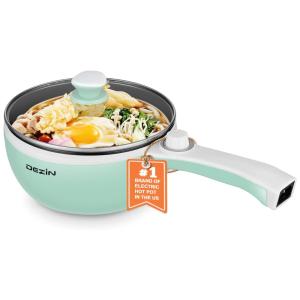 Mini Panela Elétrica 1.5L Multifuncional Antiaderente, 600W 110v, DEZIN 5823822141, Azul turquesa