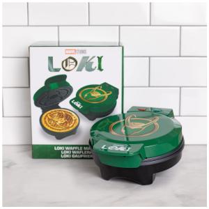 Máquina de Waffle, Tema Marvel Loki com Revestimento Antiaderente, 110V 900W, Uncanny Brands, Verde