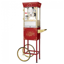 Carrinho de Pipoca Retrô com Panela de 226g e Produz até 10,8 kg de Pipoca, 110V 850W, Great Northern Popcorn, Vermelho