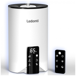 Umidificador Ultrassônico Portátil Ledonti 4L com Controle Remoto e Visor Digital, Branco
