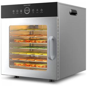 Desidratador de Alimentos 8 Bandejas Controle de Temperatura, Aço Inoxidável, 110v, LECON CHEF LC GGJ08, Prateado