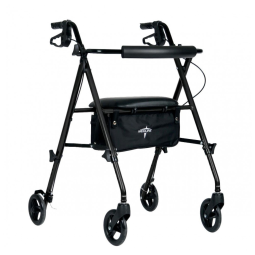 Andador de Alumínio Superleve Medline, Preto - Mobilidade Durável e Confortável