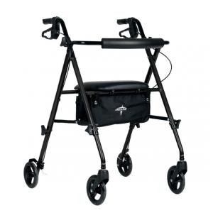 Andador de Alumínio Superleve Medline, Preto - Mobilidade Durável e Confortável