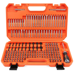 Kit Brocas de Chave de Fenda Profissional 208 Peças com Estojo, HORUSDY 94272, Amarelo