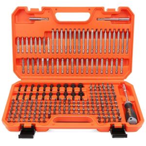 Kit Brocas de Chave de Fenda Profissional 208 Peças com Estojo, HORUSDY 94272, Amarelo