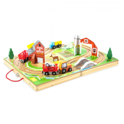 Maleta Interativa com Tema de Fazenda com 17 Peças para Crianças Acima de 3 Anos, Melissa & Doug