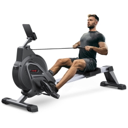 Aparelho Remador Magnético com Bluetooth para Treino em Casa, DRIPEX, Preto