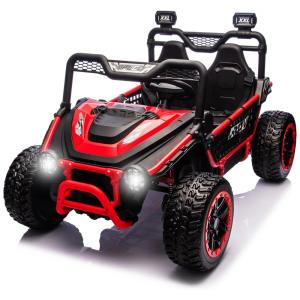 UTV Infantil Elétrico Sopbost Vermelho 24V 2 Lugares XXL 4 Motores 75W 4WD Pneus EVA Controle Remoto Bluetooth Estrutura Metálica