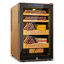 Humidor Elétrico Velieta 70L Marrom-Preto Capacidade 400 Charutos Controle Digital 115V