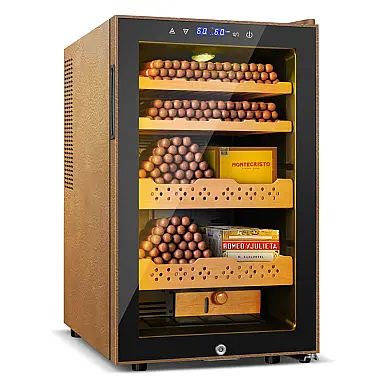Humidor Elétrico Velieta 70L Marrom-Preto