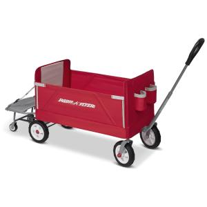 Carrinho de Passeio 3 em 1 Multifuncional para Jardim, Peso Máximo 68 kg, RADIO FLYER 3962Z, Vermelho