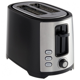 Torradeira Bagel Extra Larga Hamilton Beach 22633G 2 Fatias Aço Escovado Preto 120V