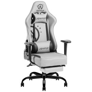 Cadeira Gamer Ergonômica com Apoio para Pés e para Cabeça, JOYFLY, Azul