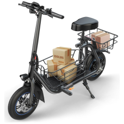 Scooter Elétrica para Adultos até 120 kg, Velocidade Máxima de 28 km/h e Alcance de 32 km com Espaço de Armazenamento, 550W, Gyroshoes C1S