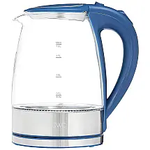 Chaleira Elétrica de Vidro 1,8 Litros 1200W Azul - Fervura Rápida, Segura e Design Moderno e Prático