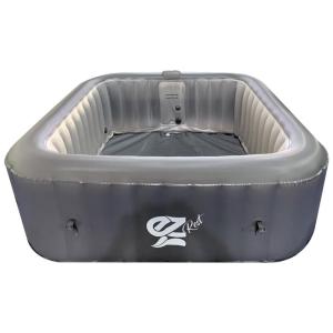 Spa Inflável Hidromassagem Externa Portátil Aquecida para 6 Pessoas 130 Jatos, SereneLife, Cinza