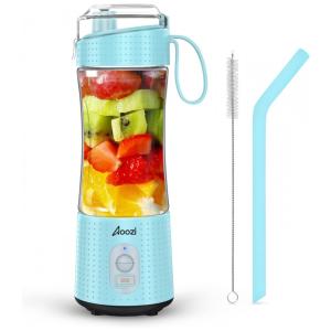 Liquidificador Pessoal Portátil 400mL para Vitaminas, 150W, Aoozi, Azul