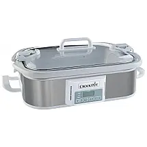 Panela Elétrica Programável 3,5 L em Aço Inoxidável, 220V 1500W, Crock Pot SCCPCCP350, Prata