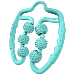 Massageador Muscular Manual com 6 Pontos para Aliviar a Dor, Reduzir Celulite e Tratar Tecidos Profundos, Turquesa, MZDXJ, Azul turquesa