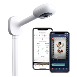 Babá Eletrônica com Vídeo HD Plus, Visão Noturna e Sensores de Temperatura e Umidade, NANIT N201SF, Branco