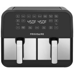 Fritadeira Elétrica AirFryer 8L em Aço Inoxidável com Painel Digital, 110V 1700W, FRIGIDAIRE EAF703, Preta