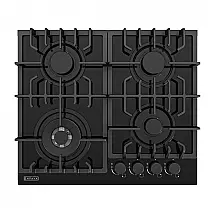 Cooktop a gás 59cm Empava vidro preto 4 queimadores SABAF selados dual fuel GN/GLP grade contínua 110V