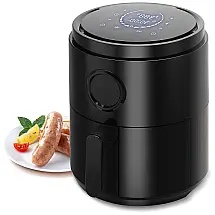 Fritadeira Elétrica AirFryer 5L com Painel LCD, 1400W, 110V, KISMILE, Preto