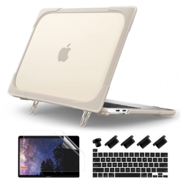 Capa Rígida Batianda para MacBook Pro 13" – Modelos A2289, A2251, A2338 M1/M2 com Suporte Dobrável, Tampa de Teclado e Película de Tela –