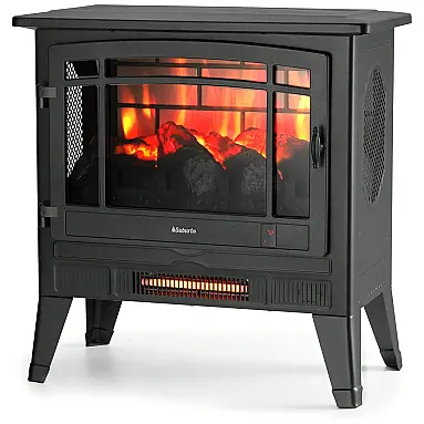 Lareira Elétrica Realista Portátil 1400W,