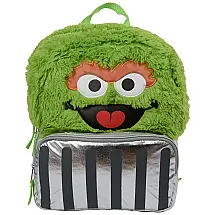 Mini Mochila Escolar Infantil 30cm Sesame Street Muppet para Crianças, Verde