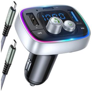 Adaptador Transmissor Veicular Bluetooth Veicular USB LED, AINOPE AV839, Preto