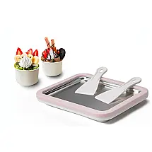 Placa para Sorvete Rolado JoyMech Manual Cor Rosa Claro Lavar à Mão