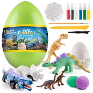Giant Dinosaur Egg Activity Kit Multicolorido – 15+ Atividades de Dinossauros e Escavação, National Geographic