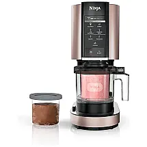 Ninja NC301 CREAMi Máquina de Sorvete Automática 473 mL de Capacidade com Painel de Controle e 7 Configurações, 110V, Rose Gold