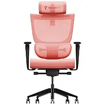 Cadeira de Escritório Ergonômica com Encosto Ajustável e Apoio 5D, ErgoTune, Rosa