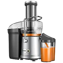 Centrífuga de Frutas com Sistema de Corte Aprimorado de Titânio e Velocidade Dupla, 110V 1200W, GDOR, Prata