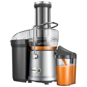 Centrífuga de Frutas com Sistema de Corte Aprimorado de Titânio e Velocidade Dupla, 110V 1200W, GDOR, Prata