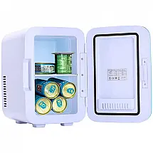 Mini Geladeira Automotiva DOLMER, Portátil AC, DC 12V, 6L, Azul