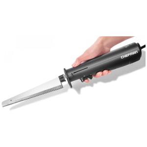 Faca Elétrica em Aço Inoxidável, 110v, CHEFMAN Electric Knife with, Preto