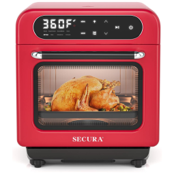 Forno Elétrico de Bancada a Vapor 12L com Convecção e Função Air Fryer, Menu de Cozimento Automático, 110V 1100W, Secura