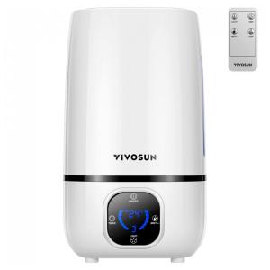 Umidificador Ultrassônico 4L com Difusor de Aromas, Ultra Silencioso, Temporizador e Controle Remoto para Ambiantes 17m², 110V, VIVOSUN