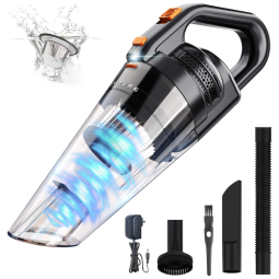 Aspirador de Pó Automotivo Portátil 9000Pa Sem Fio Recarregável 130W, HONITURE, Preto