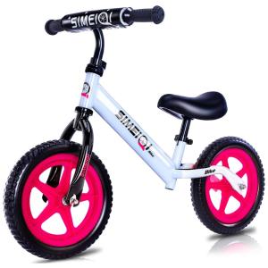 Bicicleta sem Pedal com Assento e Guidão Confortáveis para Crianças de 2 a 5 Anos, Simeiqi, Rosa