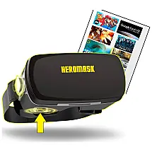 Óculos VR Realidade Virtual Heromask HM PG002 Para Smartfones com Guia de Jogos, Preto