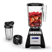 Liquidificador Profissional 2,6L com 6 Ciclos Pre Programados 10 Vel e Copo de Viagem, 110V 1560W, Blendtec, Preto