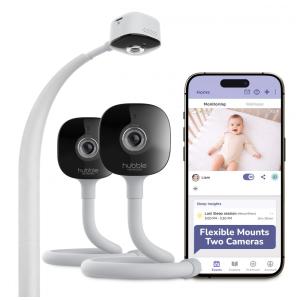 Babá Eletrônica Hubble 2 Câmeras 2K UHD WiFi Detecção IA Rosto Virada Choro Suporte Flexível