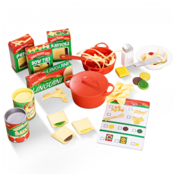 Kit Preparar e Servir com Tema Macarrão Play Food Set para Crianças Acima de 3 Anos, Melissa & Doug