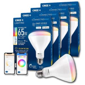 Lâada LED Colorida Inteligente Wi Fi, Controle de Voz, 4 Un, CREE LIGHTING CMBR30 65W AL 9ACK MP, Azul