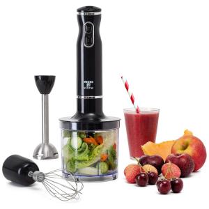 Mixer Multifuncional com Cabo Ergonômico, Aço Inoxidável, 300W, 110v, MOSS STONE, Preto