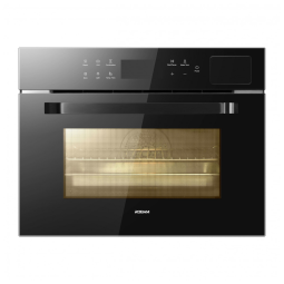 Forno elétrico de embutir 48L Robam preto onyx combi vapor air fry convecção 3000W 220V